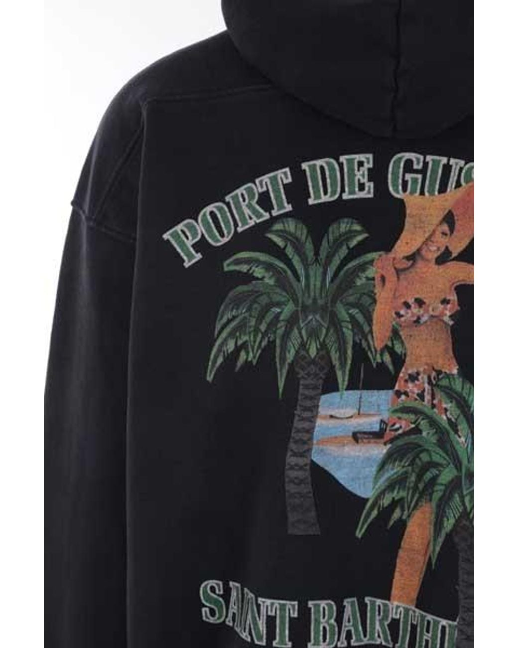 Rhude Blue Logo-Print Long-Sleeve Hoodie for men