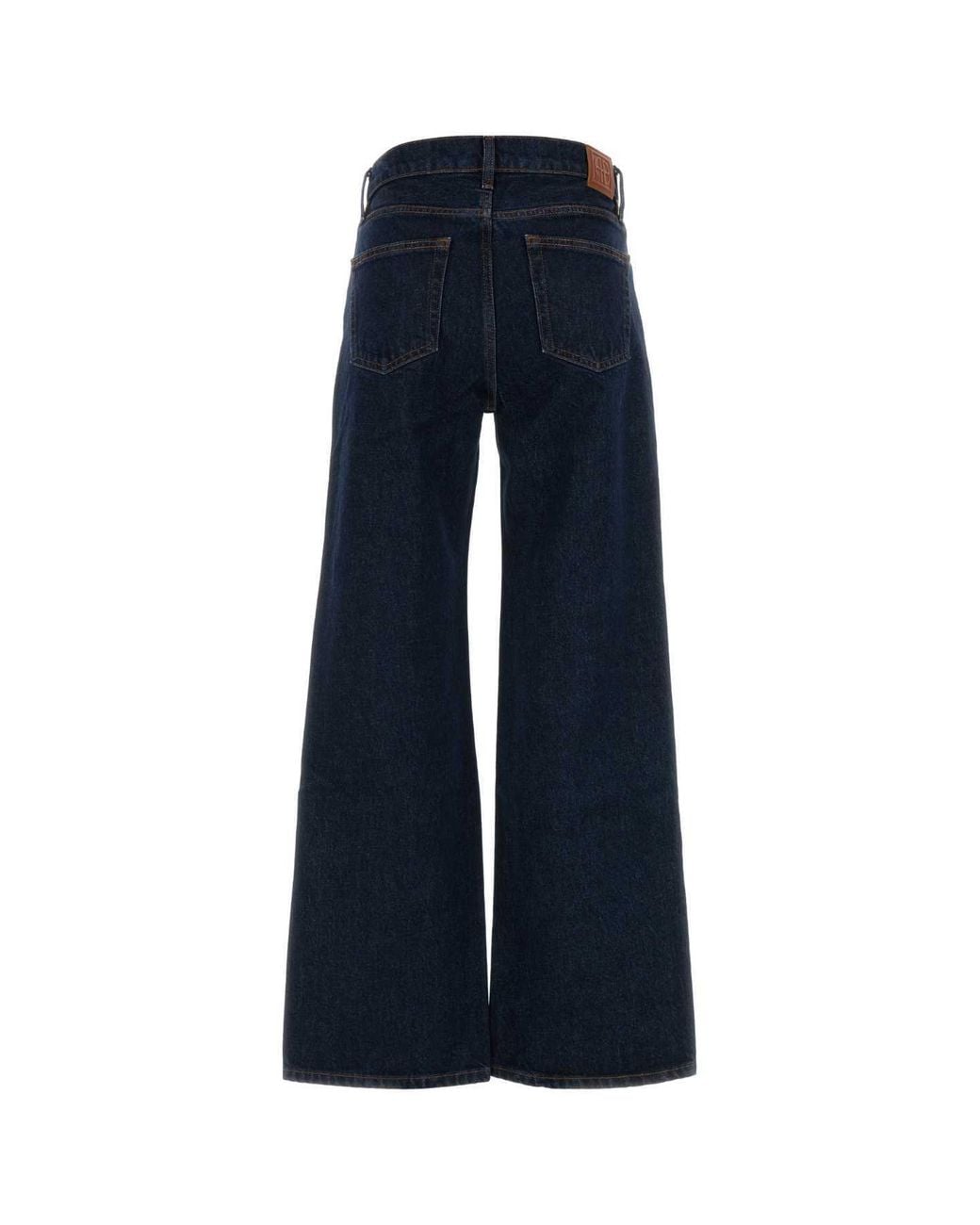 Anine Bing Blue Washed-Effect Wide-Leg Jeans