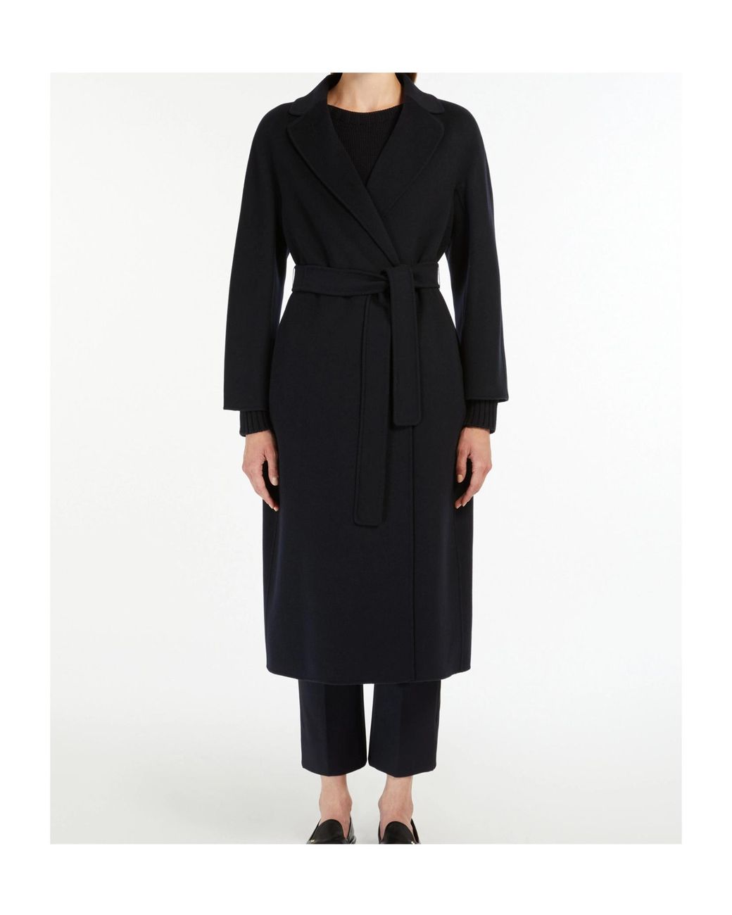 Max Mara Black 'S Esturia Belted Coat