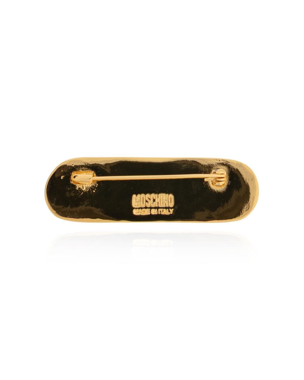 Moschino Metallic Embellished Pin