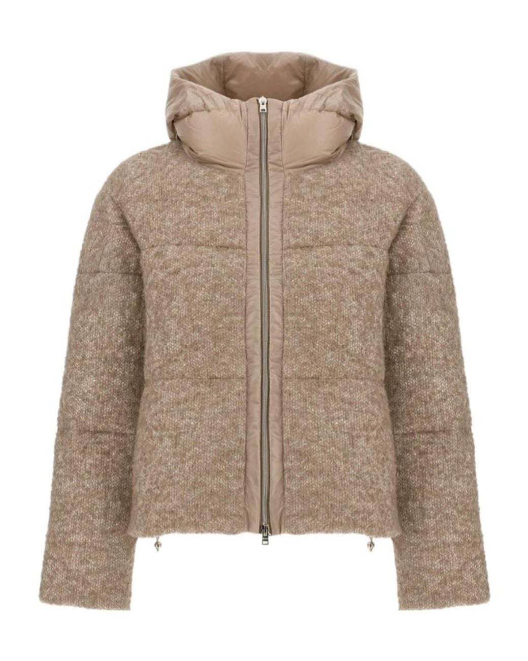 Herno Brown Long-Sleeved Down Jacket