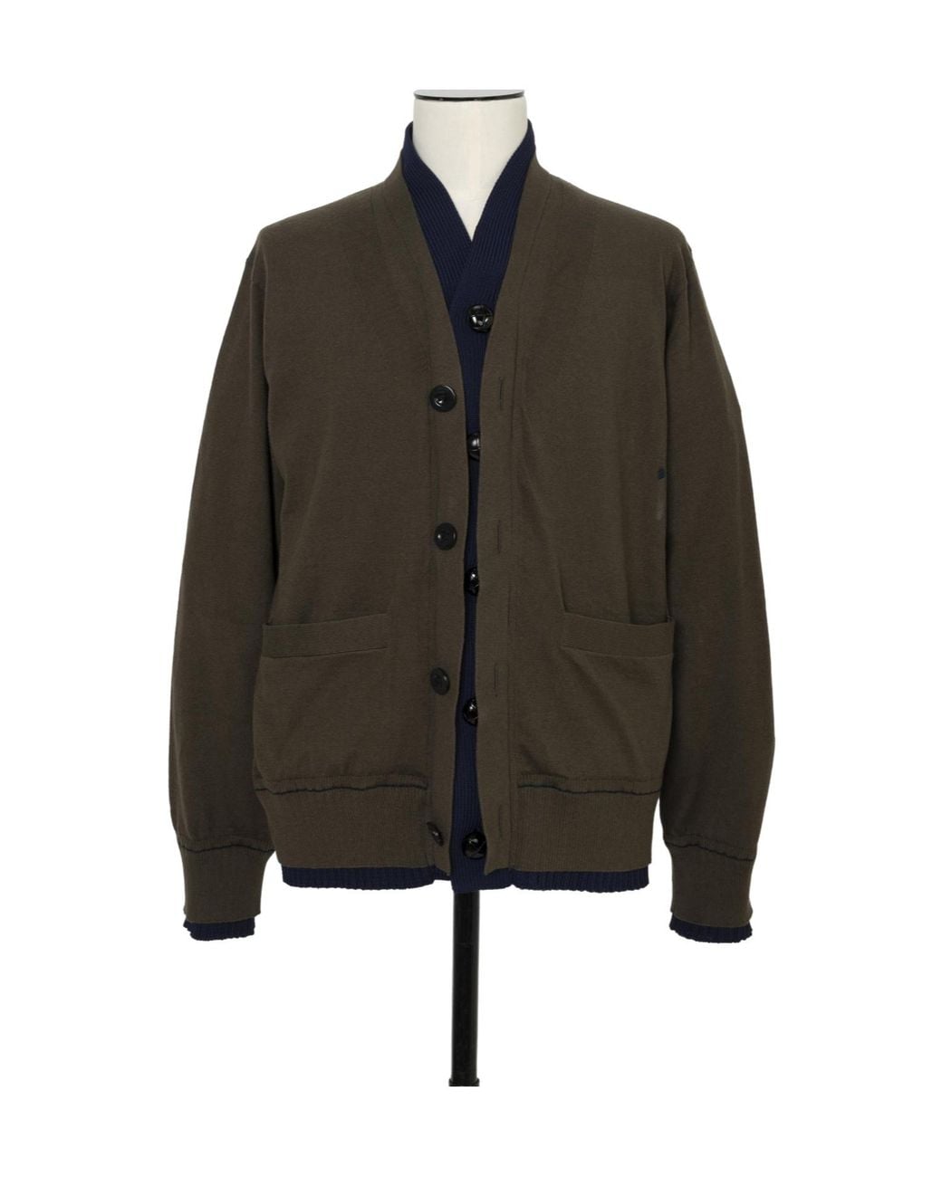 Sacai Black Buttoned Pocket Cardigan for men