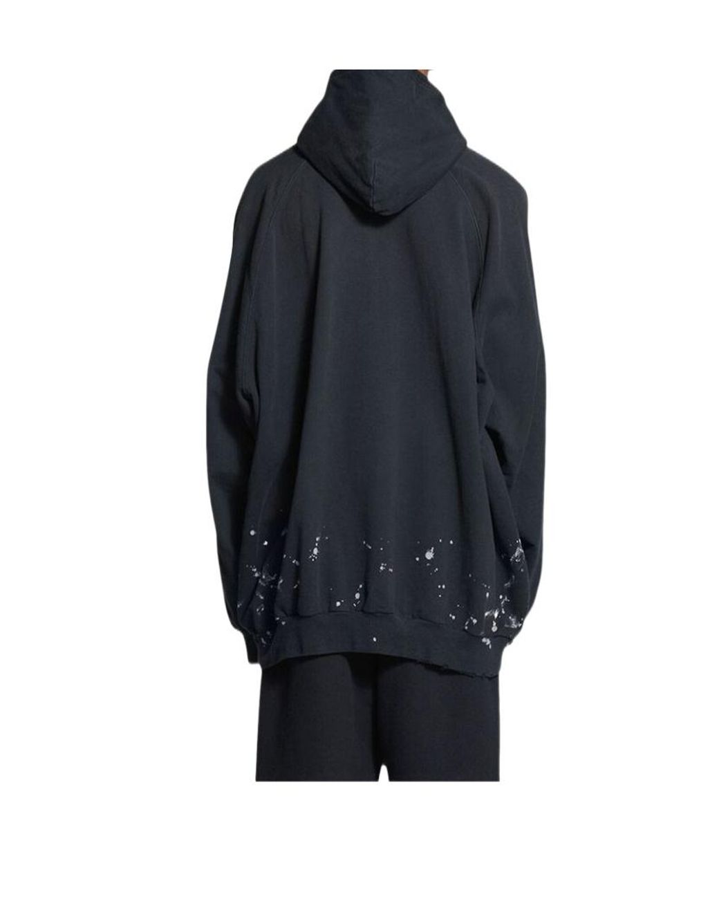 Balenciaga Blue Felpa Con Cappuccio Metal Hoodie Oversized Da Uomo for men