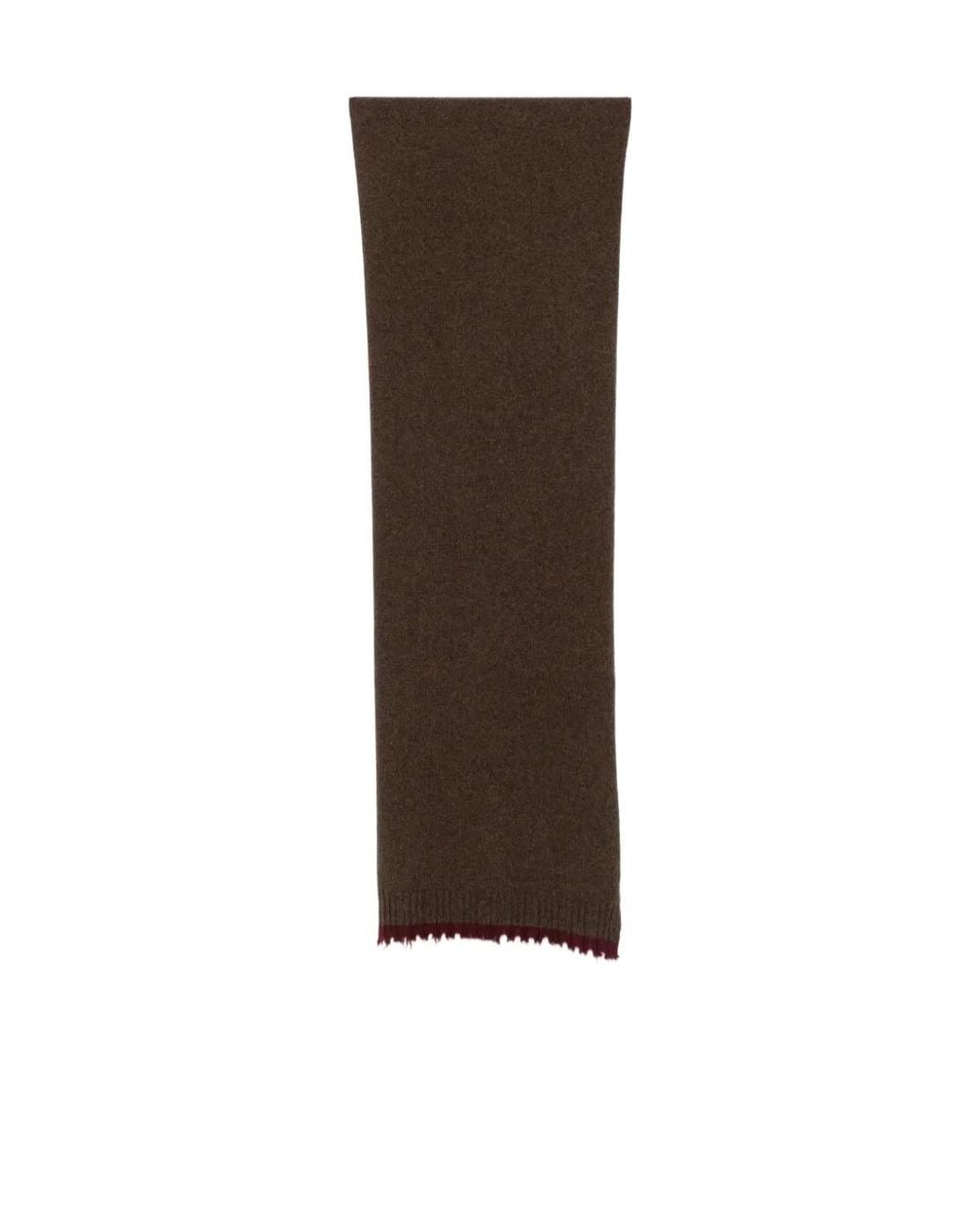 Uma Wang Brown 'Plain Ws' Scarf for men