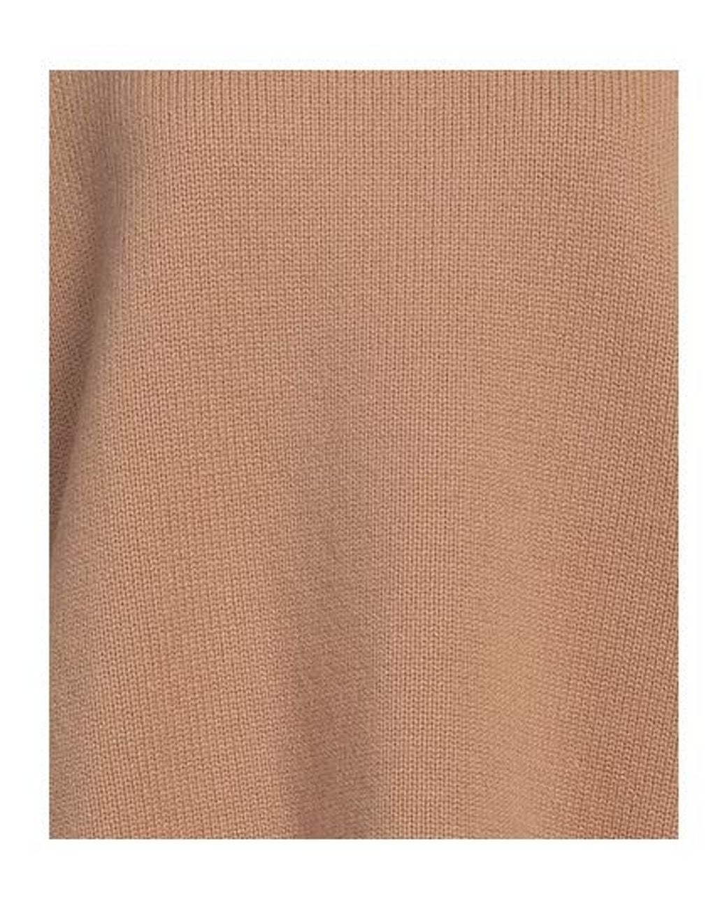 Max Mara Brown Solid Turtleneck Knit Top