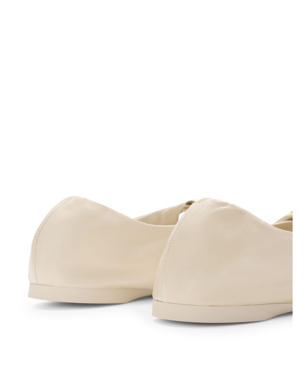 Loewe Natural Metal Logo Ballet Shoes