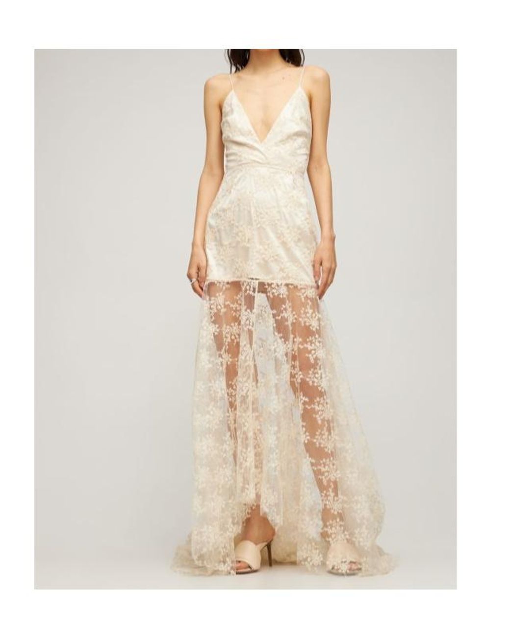 ROTATE BIRGER CHRISTENSEN White Miley Lace Long Dress