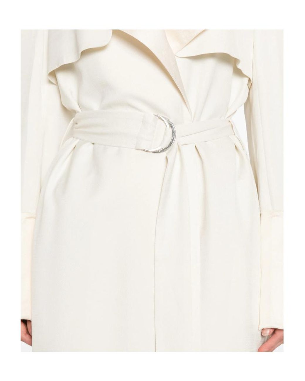 Entire studios White Vela Belted Trench Coat