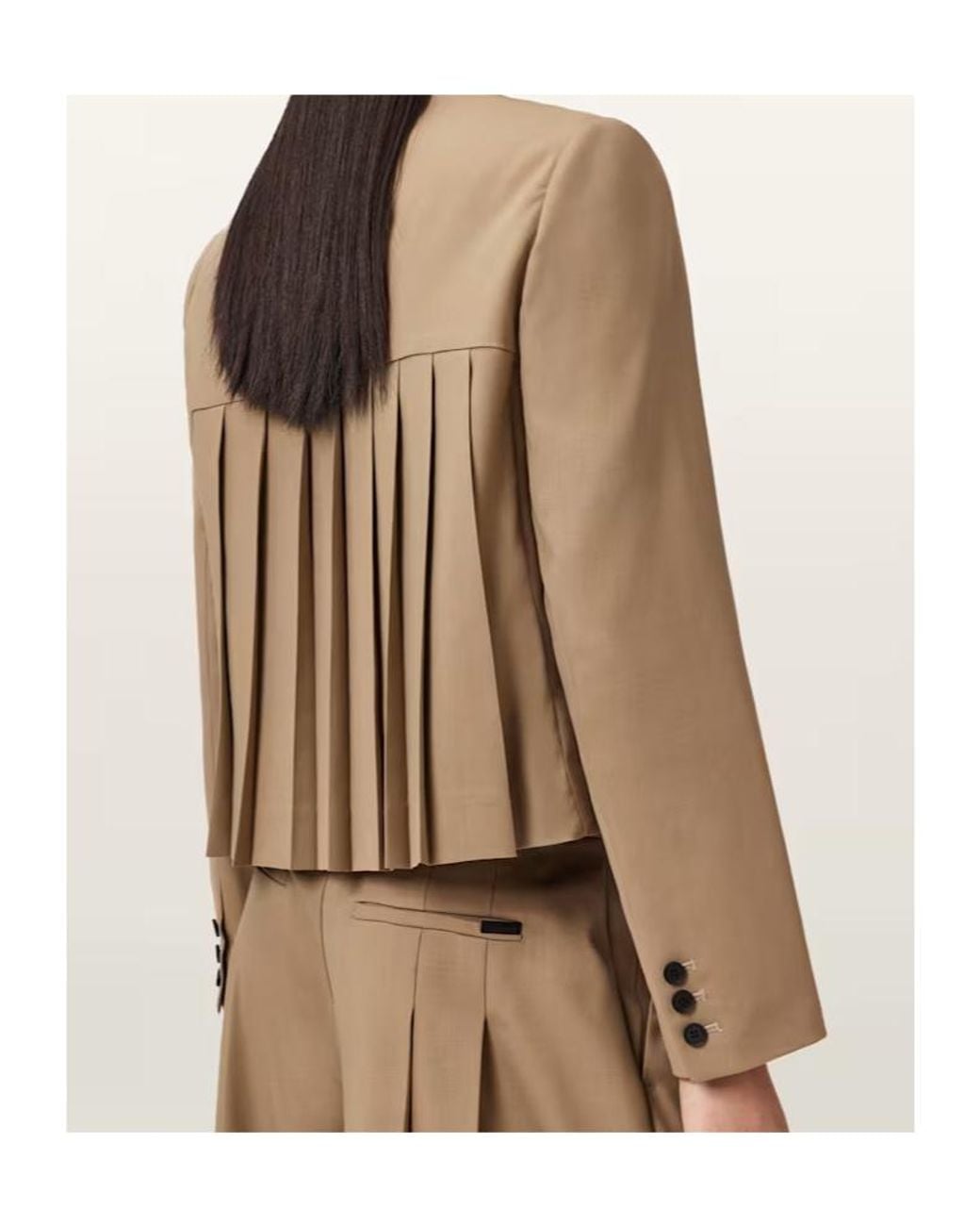 AllSaints Natural Wool-Blend Poppy Blazer