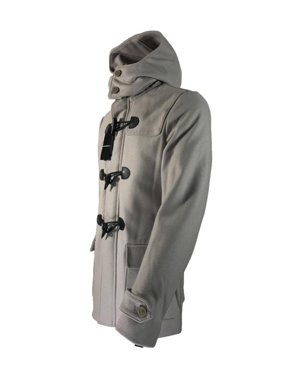 Emporio Armani Gray Logo Coat for men