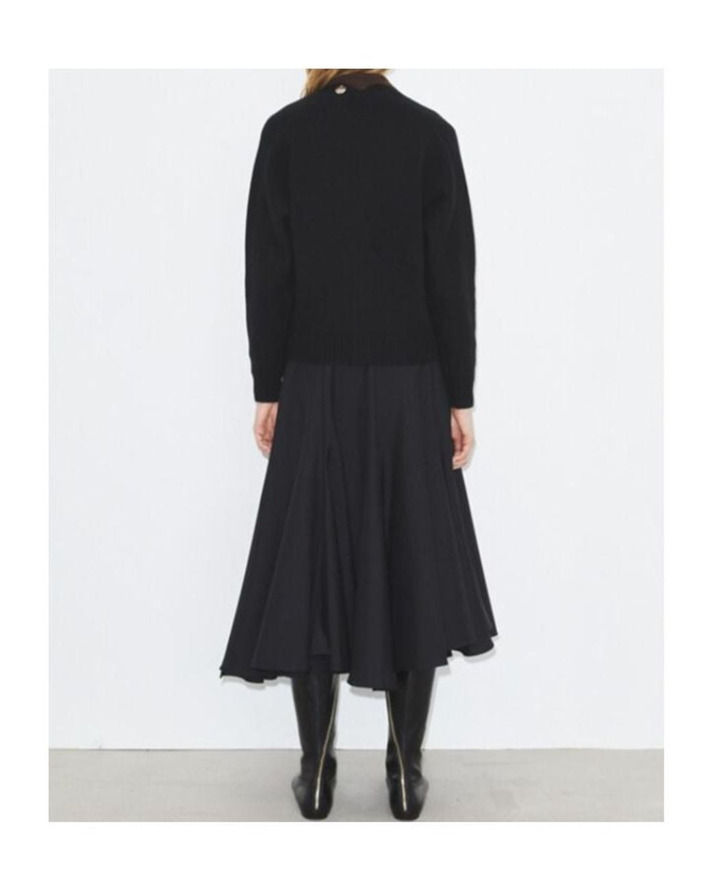 Tory Burch Black Button Merino-Wool Cardigan