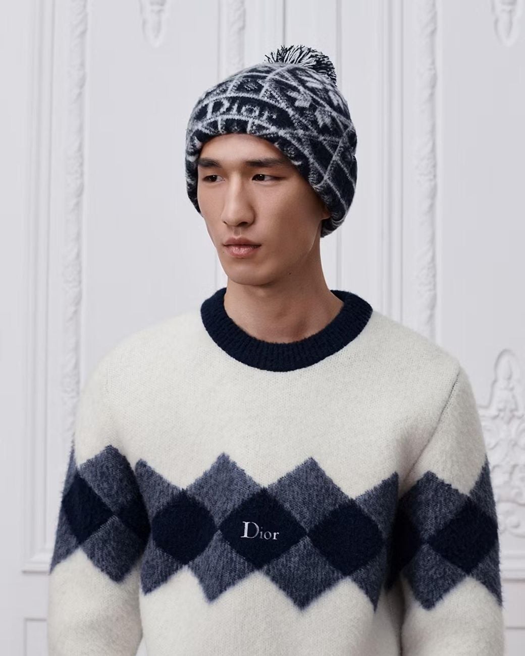 Dior Blue Alps Knit Hat for men