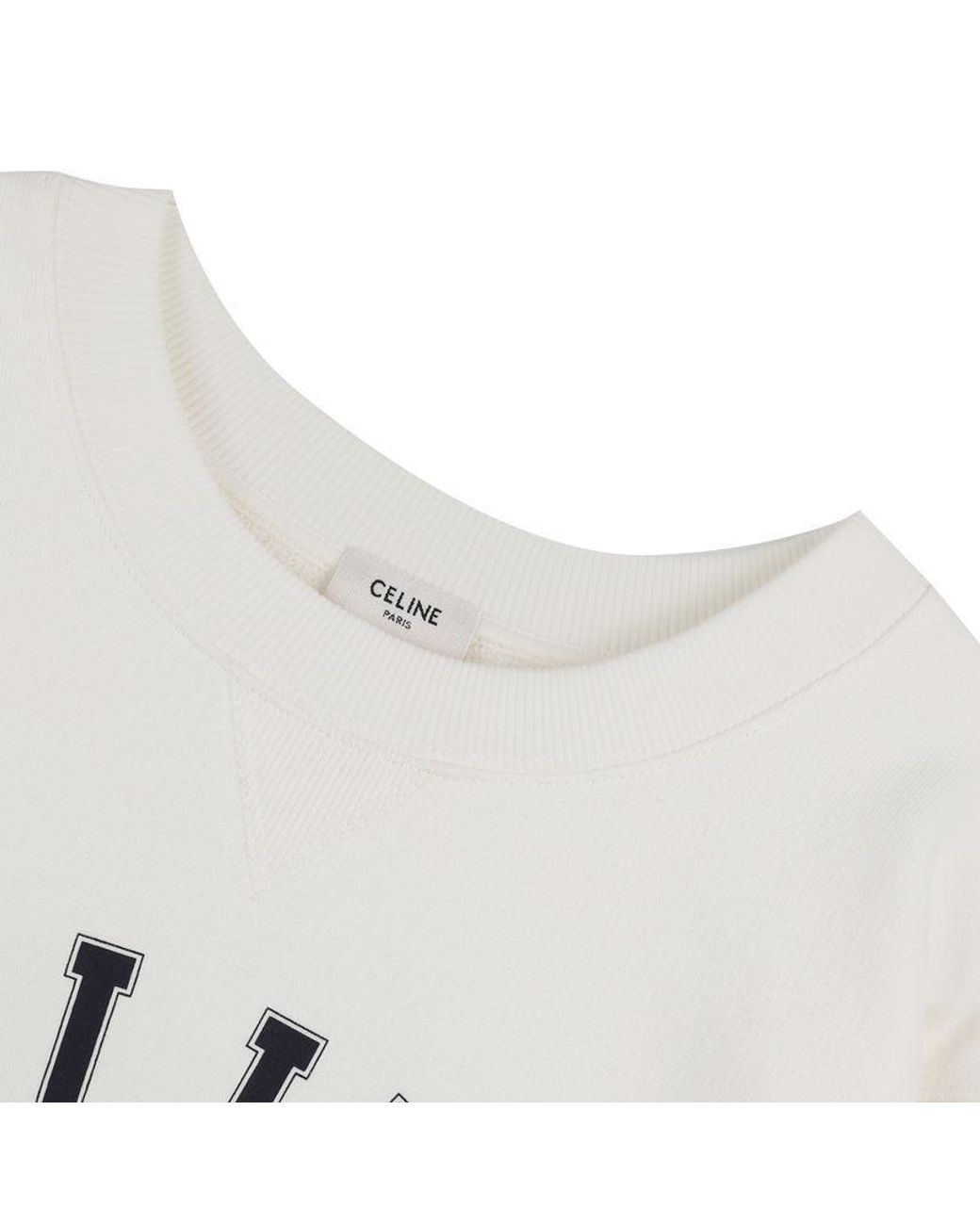Céline White University Sweatshirt
