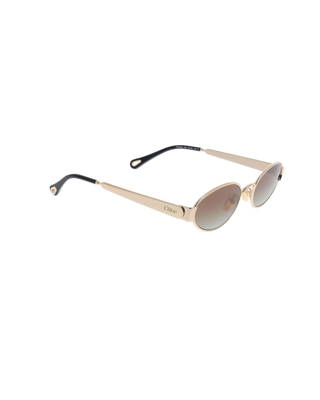 Chloé Metallic Chloé Eyewear Oval Frame Sunglasses