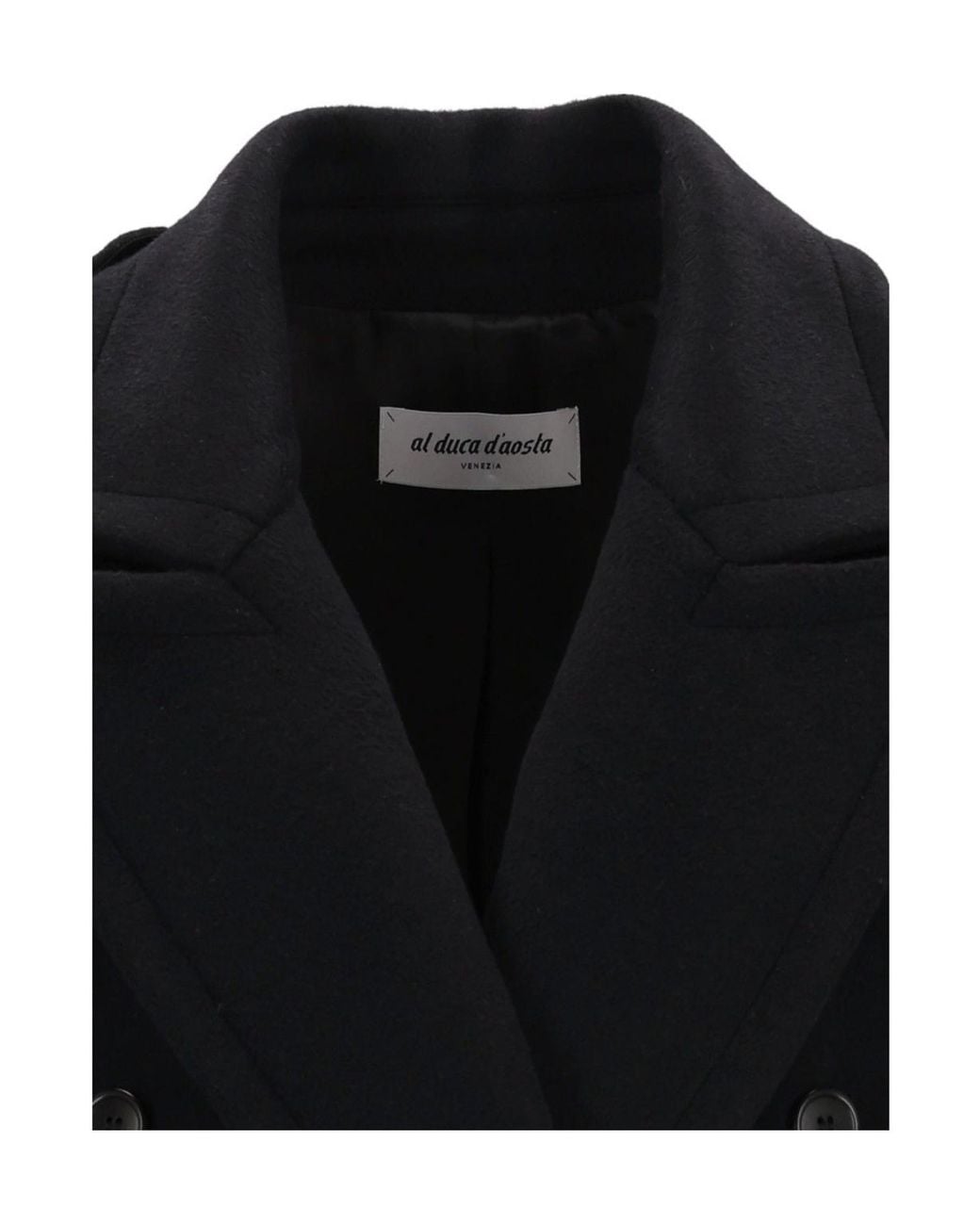 Al Duca D'aosta Black Long-Sleeved Coat