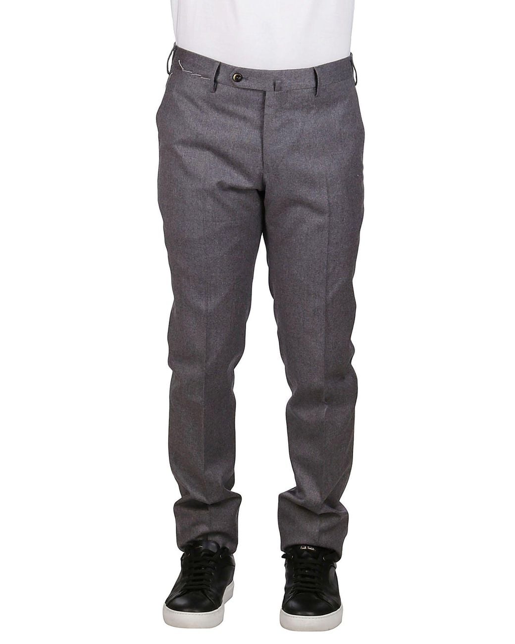 PT01 Black Pt Torino Straight Leg Tailored Trousers for men