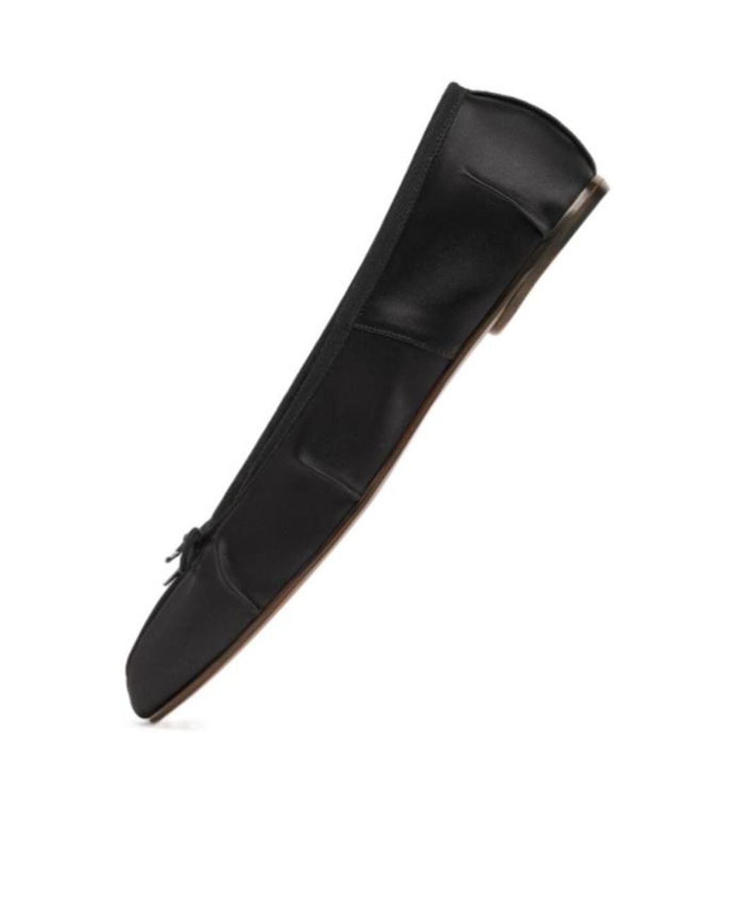 Maison Margiela Black Tabi Satin Ballerina Shoes
