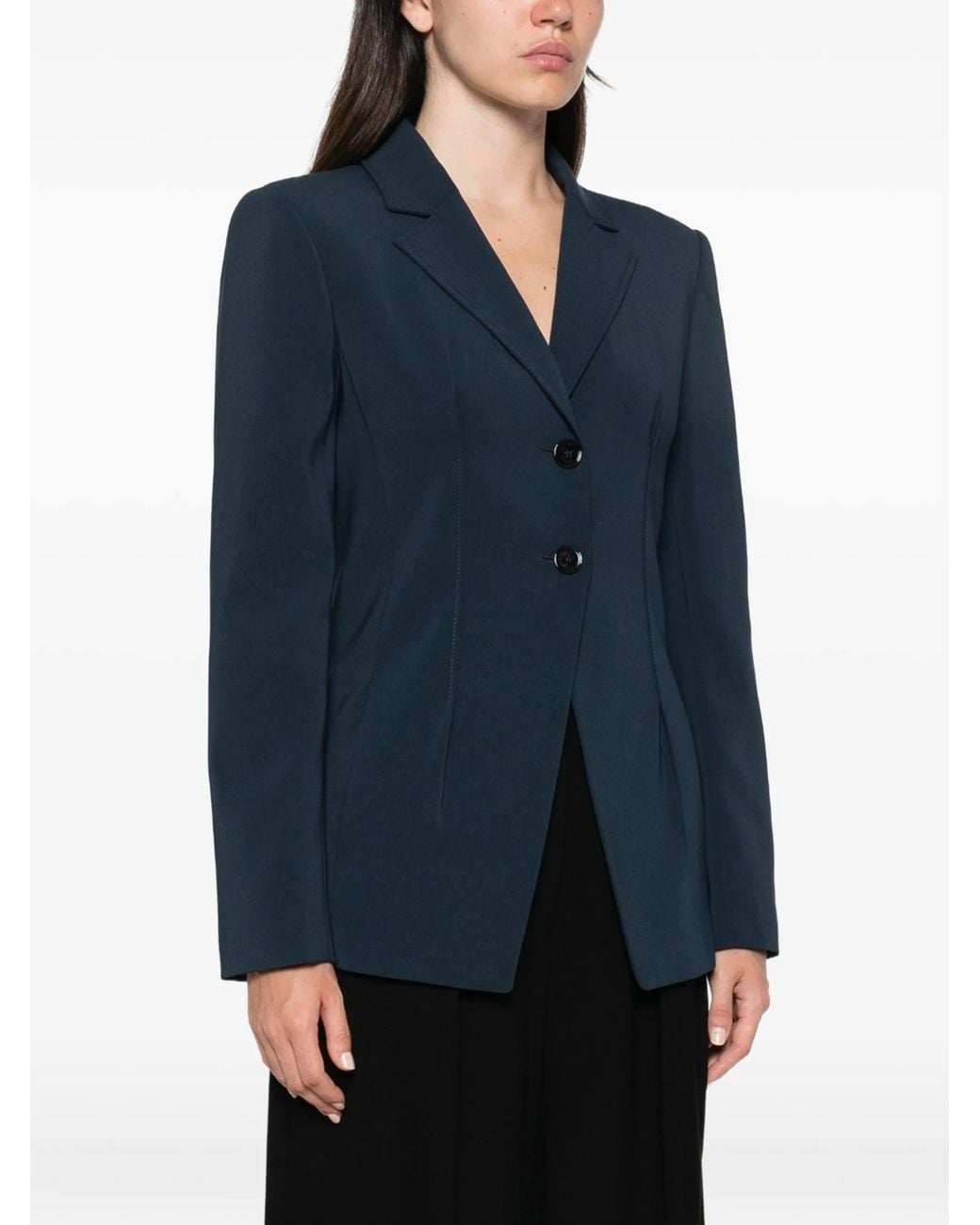 Patrizia Pepe Blue Single-Breasted Blazer