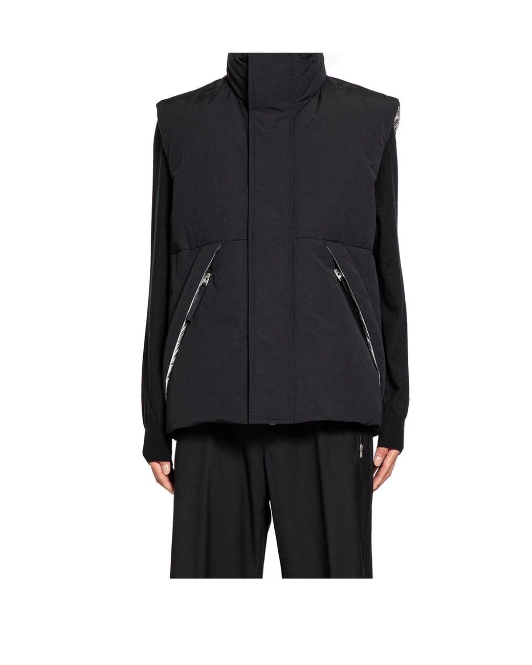 Herno Black Laminar Padded Vest for men