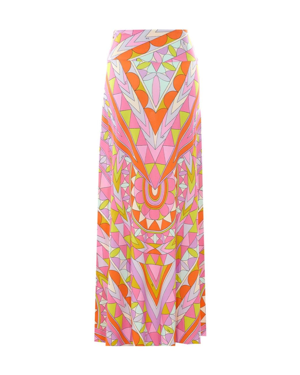 Emilio Pucci White Pucci Geometric Printed Midi Skirt