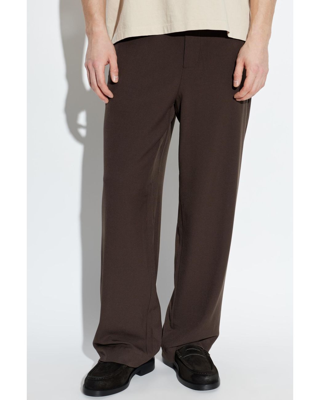 AllSaints Brown Halla Wide-Leg Pants for men