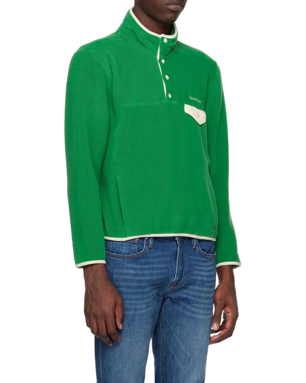 Sporty & Rich Green Funnel Neck Long-Sleeved Jumper