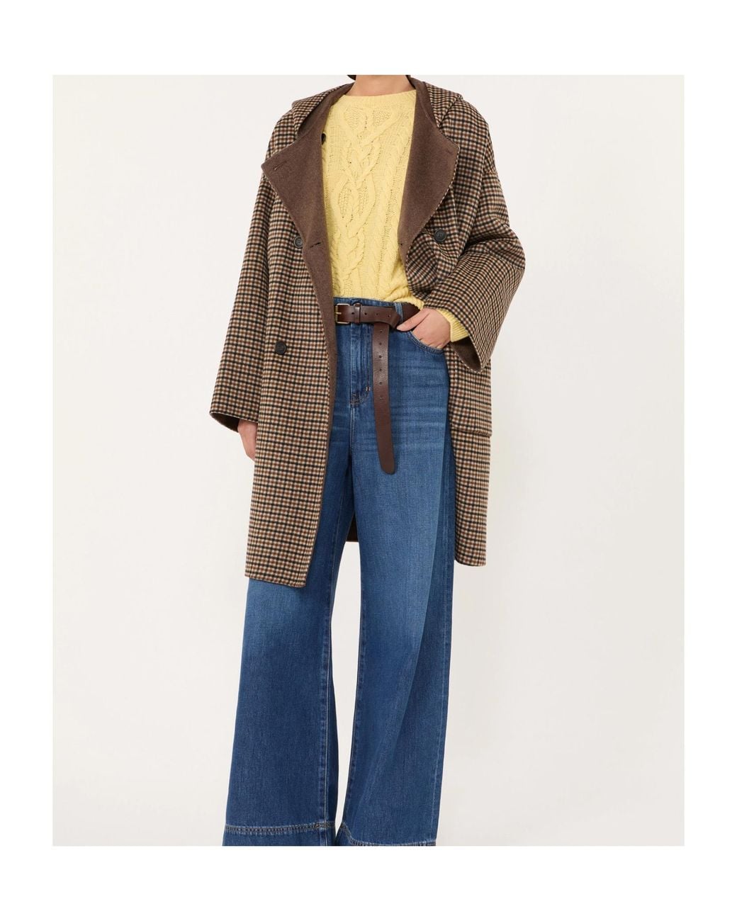 Weekend by Maxmara Brown Balta Reversible Hooded Coat