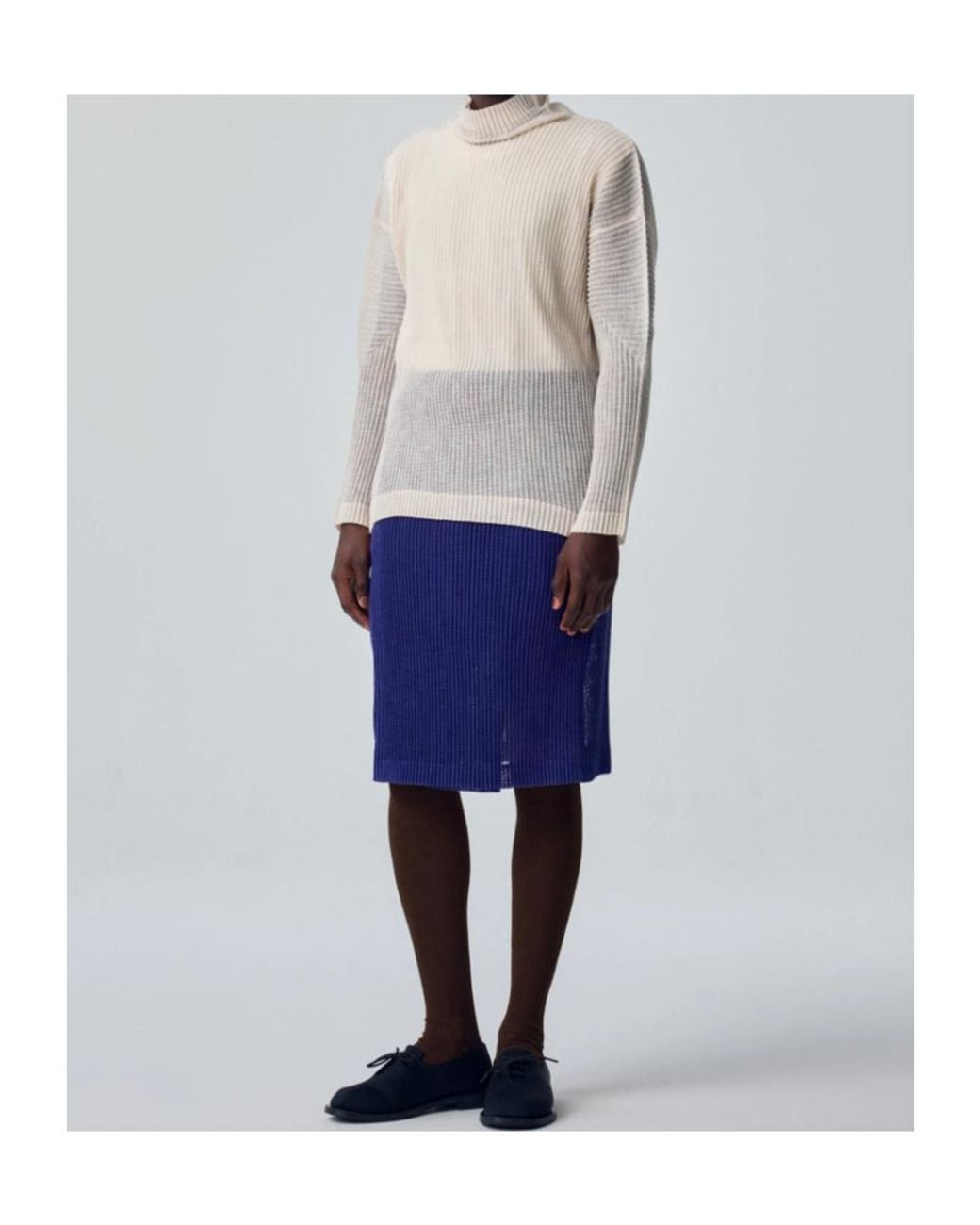 Homme Plissé Issey Miyake White Pleated Blouse for men