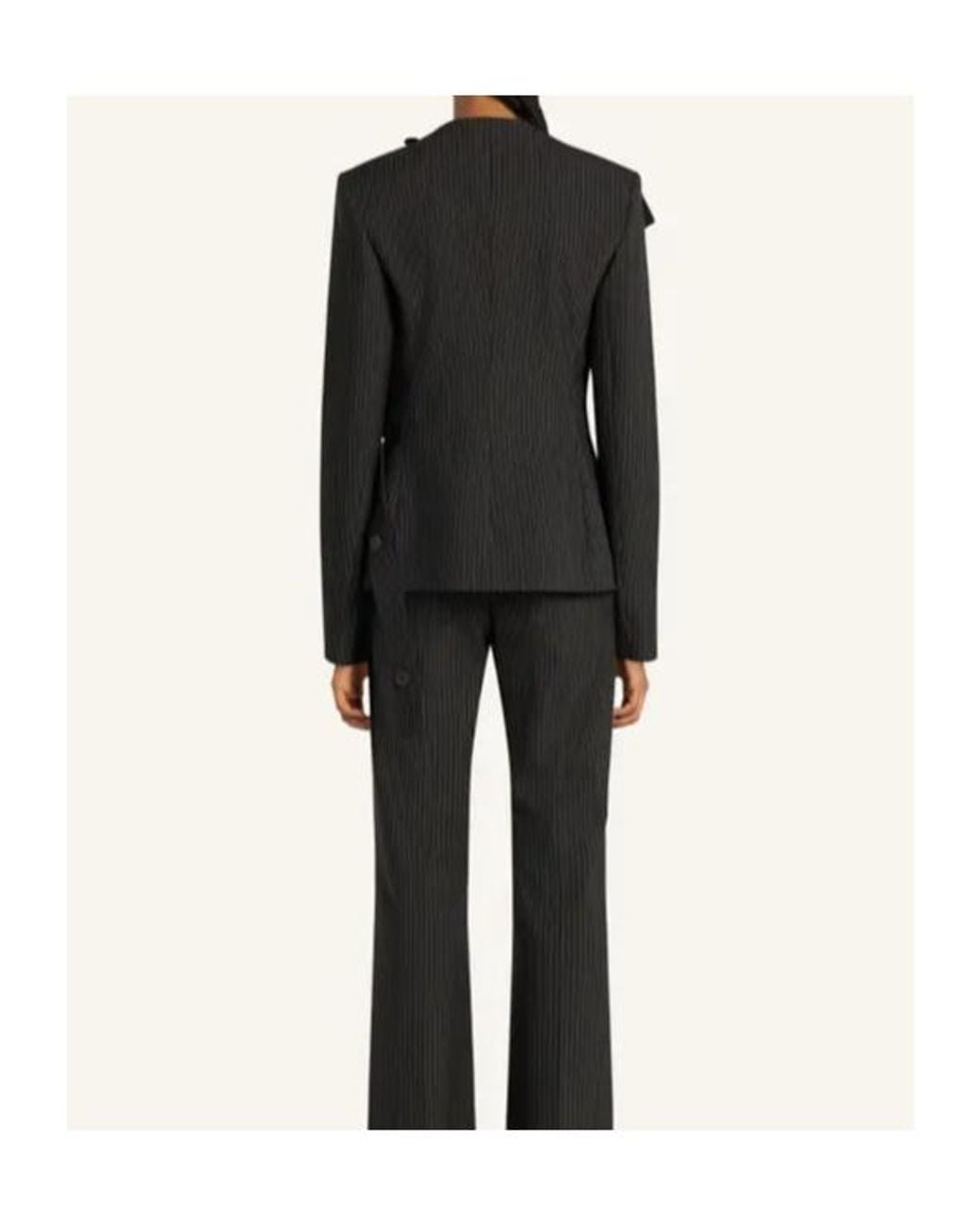 Courreges Black Courrèges Buckle Pinstripes Jacket