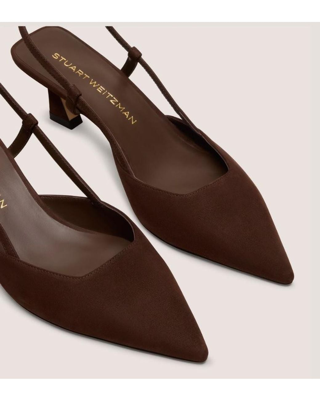 Stuart Weitzman Brown Vinnie 50 Slingback