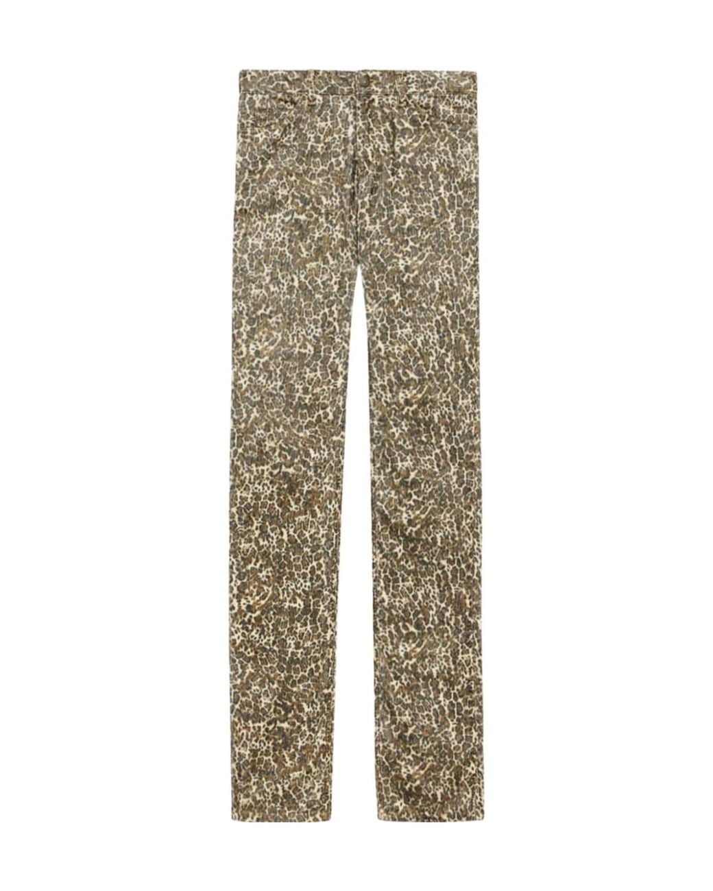 Isabel Marant Natural Leopard Print Pants