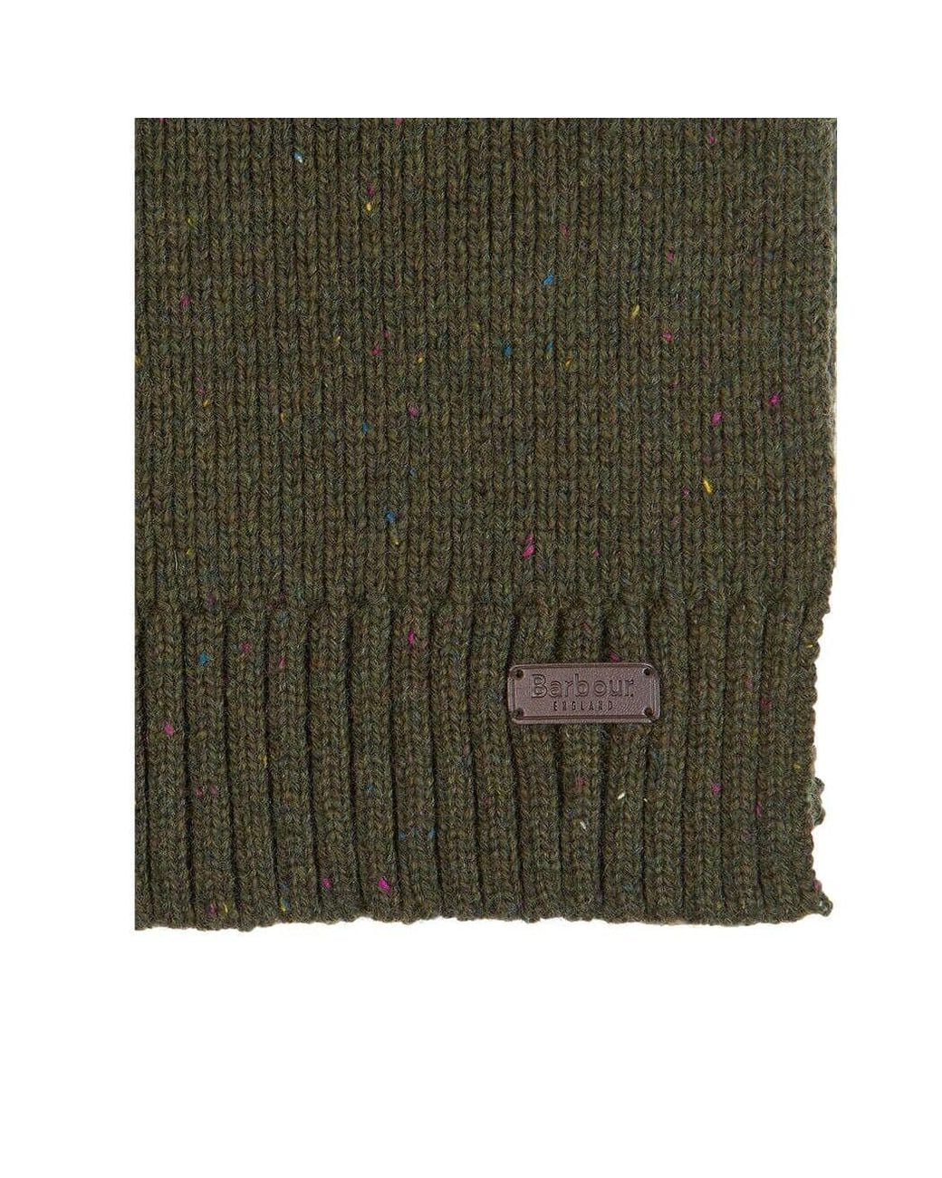 Barbour Green Logo Knit Beanie for men