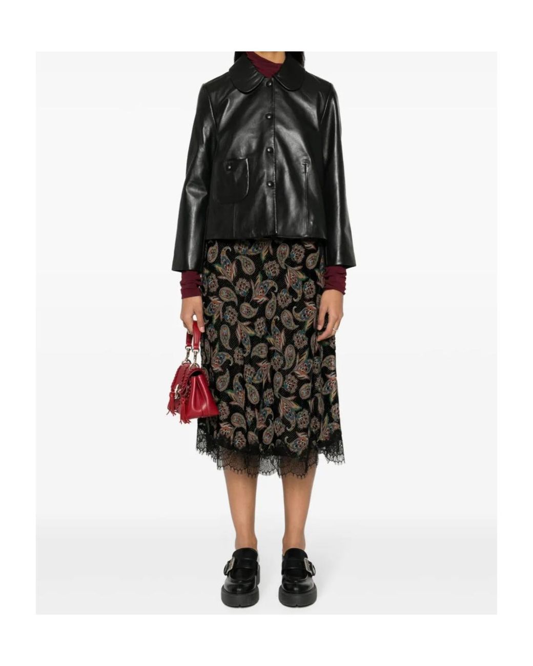 Ba&sh Black Mylos Leather Jacket