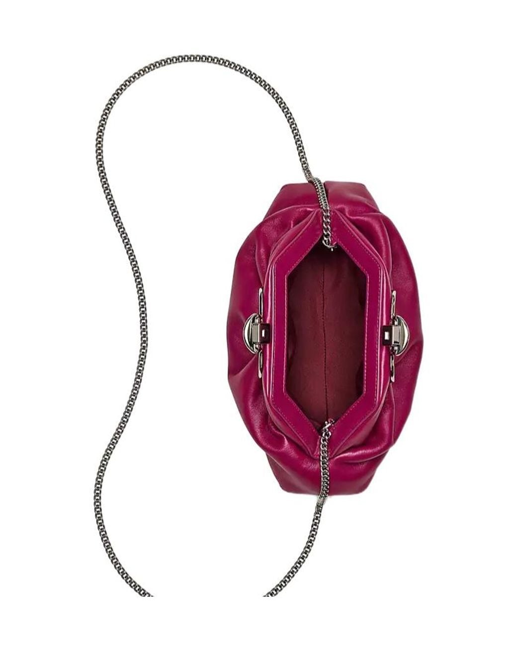 Marc Jacobs Purple Clutch Claw Clip Piccola Leather