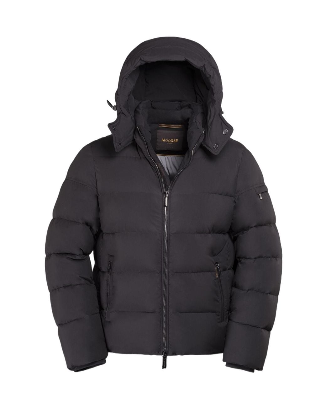 Moorer Black Brett-Sh Quilted Jacket for men