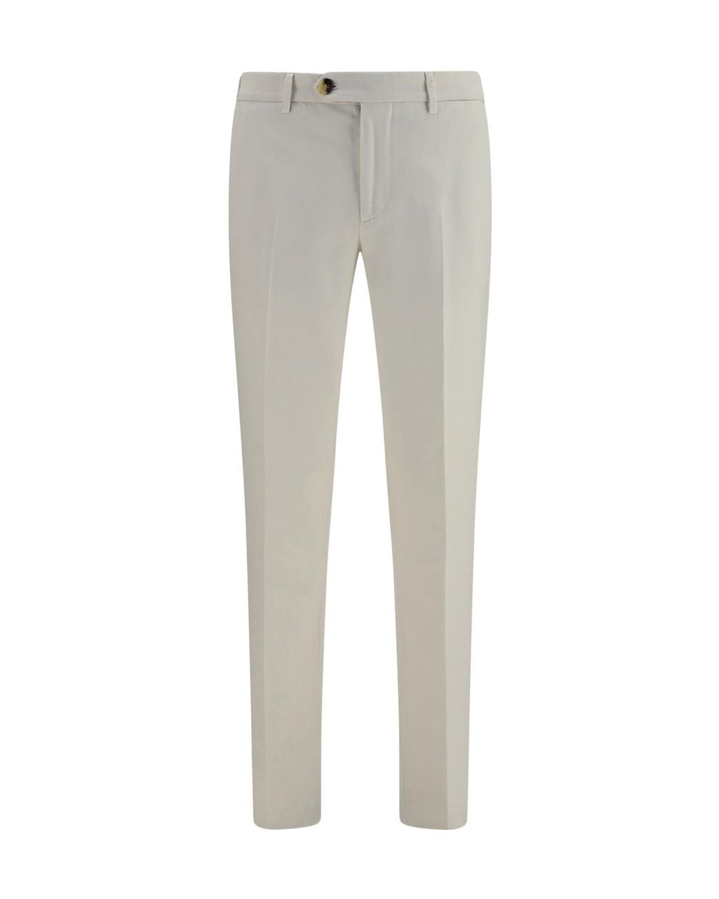 Brunello Cucinelli Gray Casual Pants With Belt Loops for men