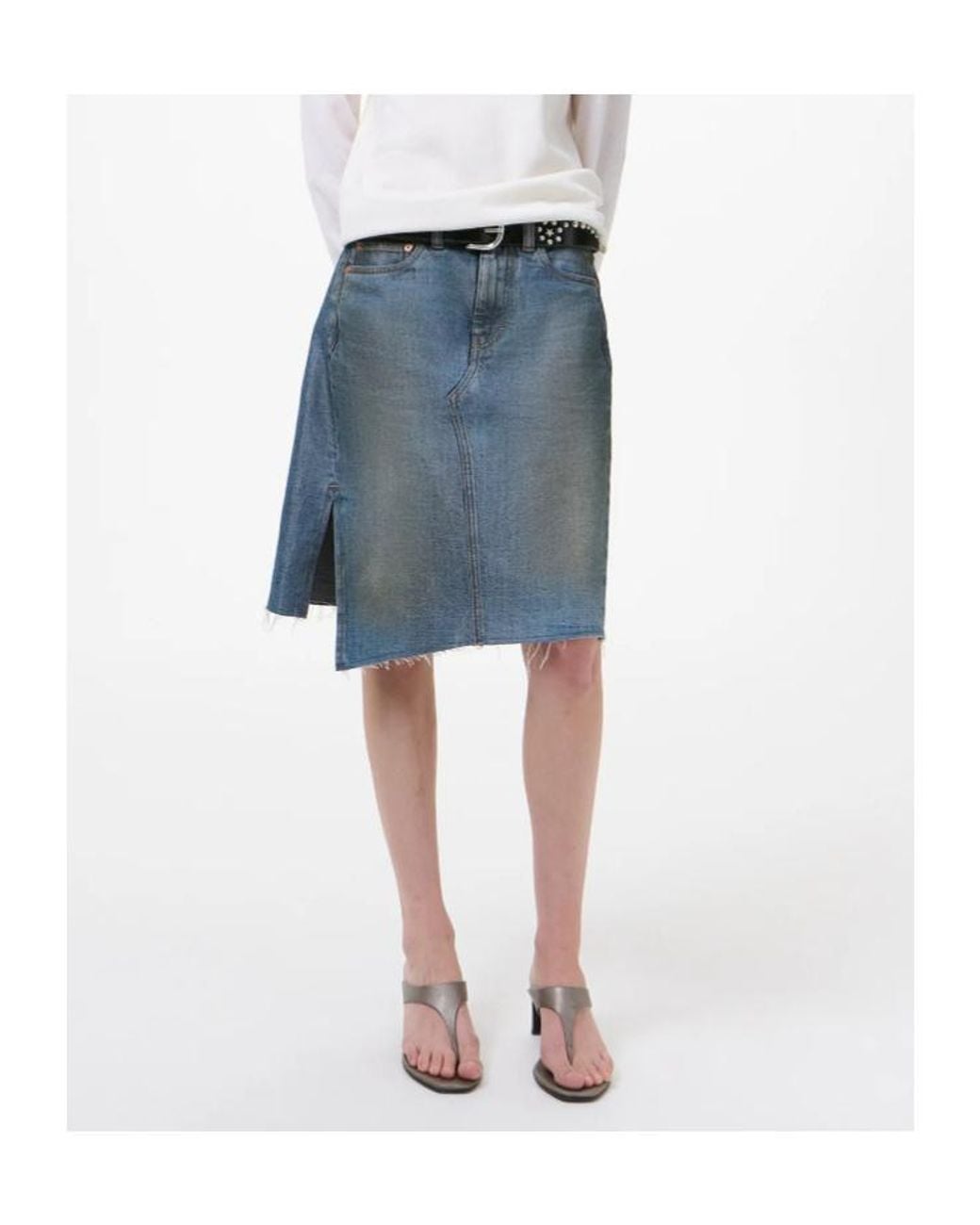Our Legacy Blue Midi Craft Skirt