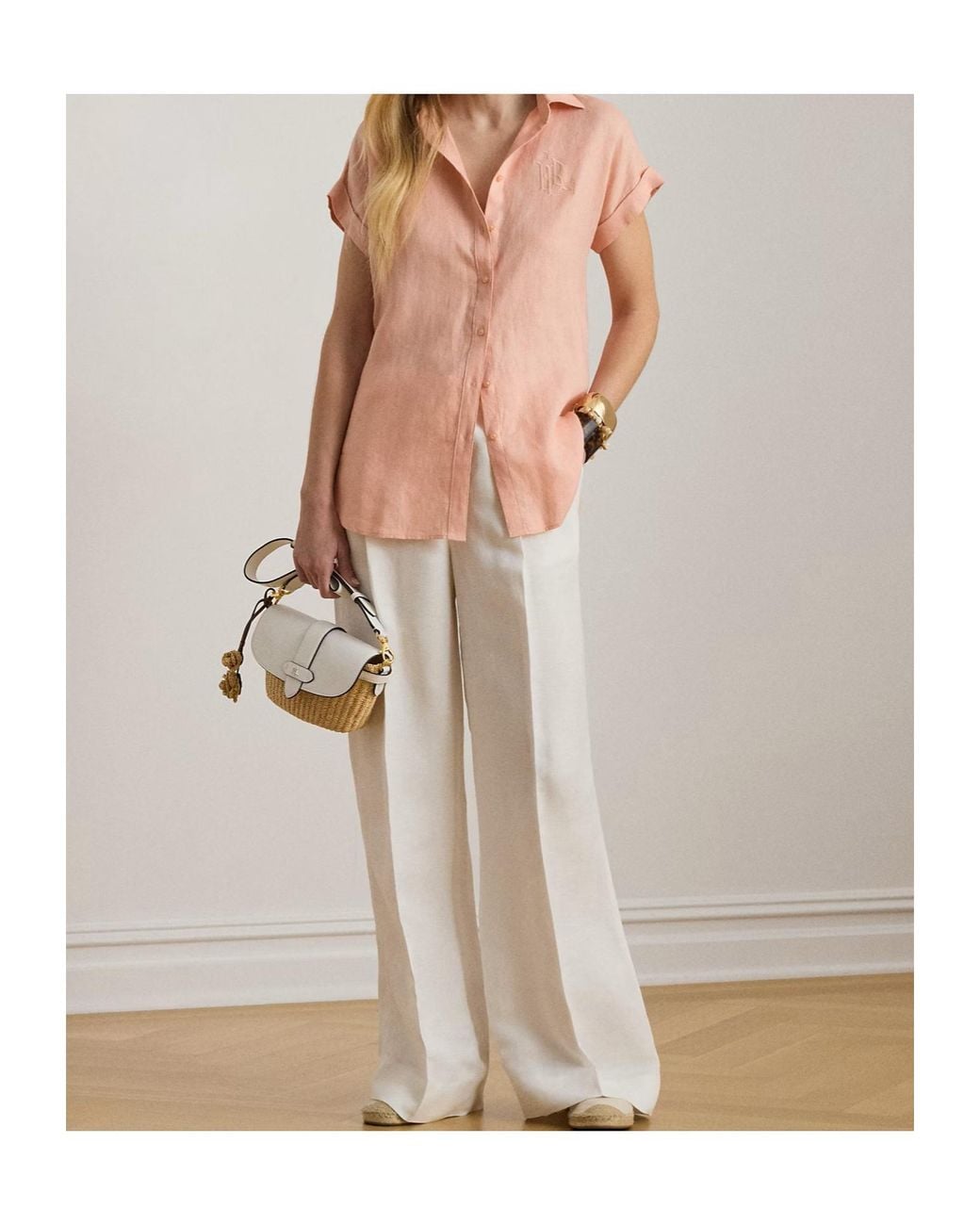 Ralph Lauren Pink Lauren Short Sleeve Buttoned Shirt