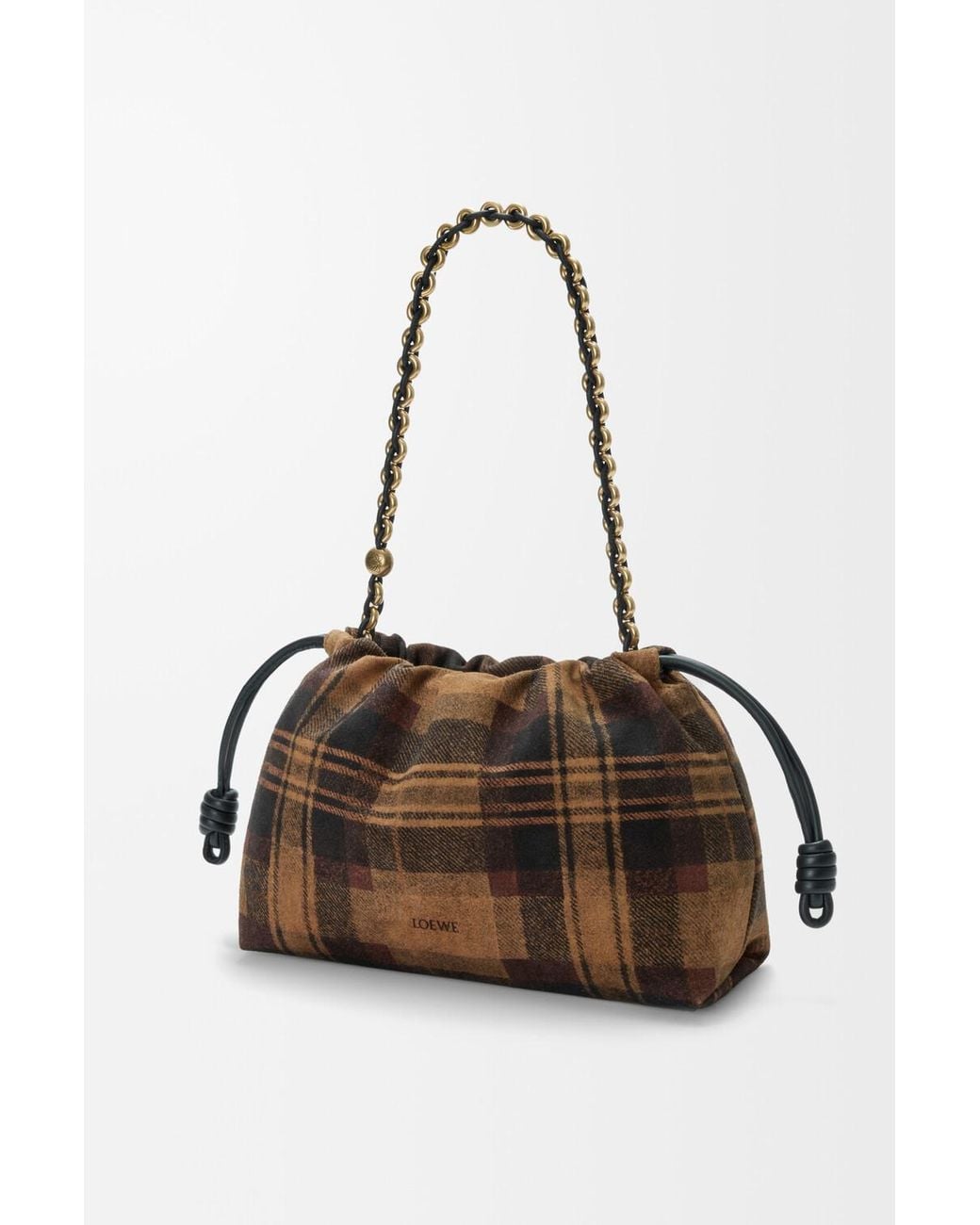 Loewe Brown Medium Pleated Shoulder Bag