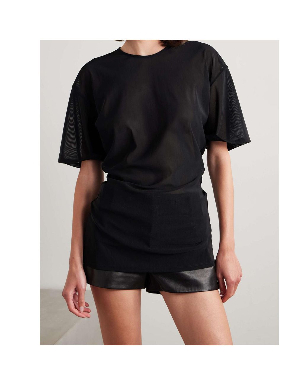 Acne Black Mesh T-Shirt