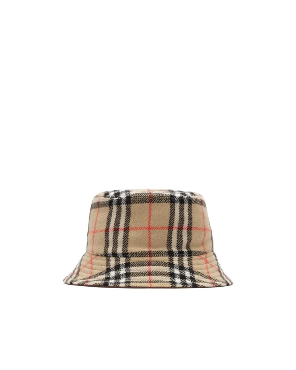 Burberry Metallic Checked Bucket Hat