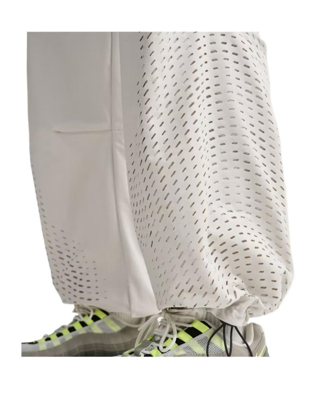 Nike White Laser-Cut Wide-Leg Pants for men