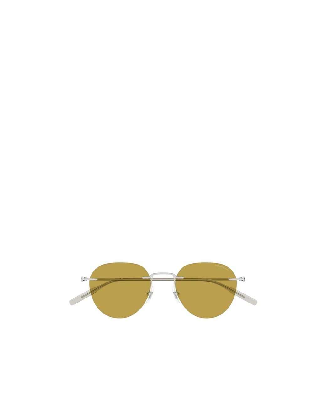 Montblanc Yellow Eyewear Oval Frame Sunglasses for men