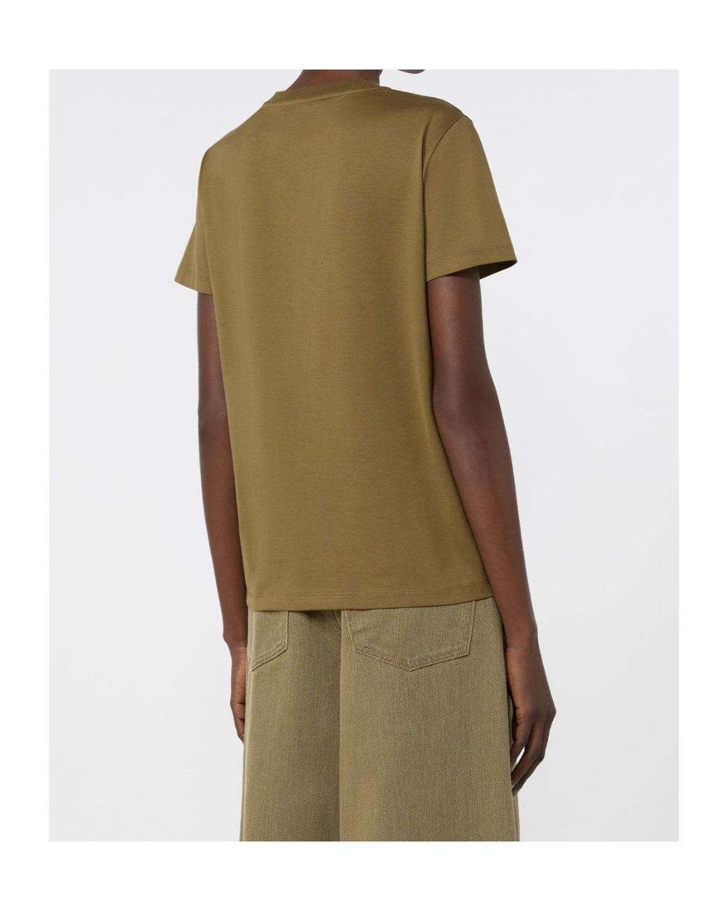 Max Mara Green Logo Pocket Crewneck T-Shirt