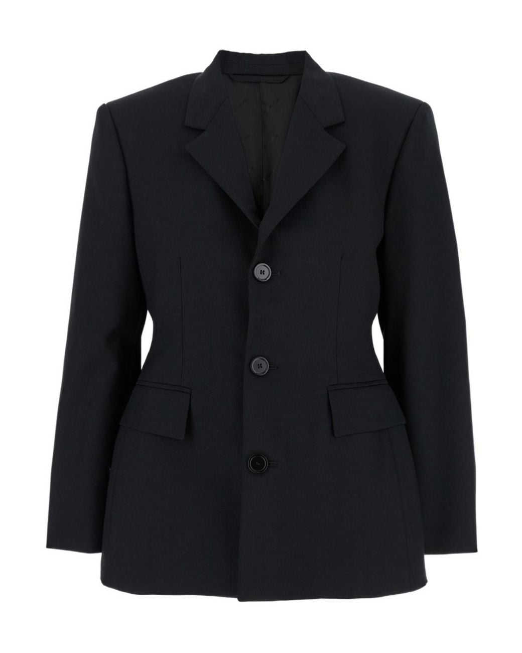 Balenciaga Black バレンシアガ アワーグラス シングルブレスト ジャケット