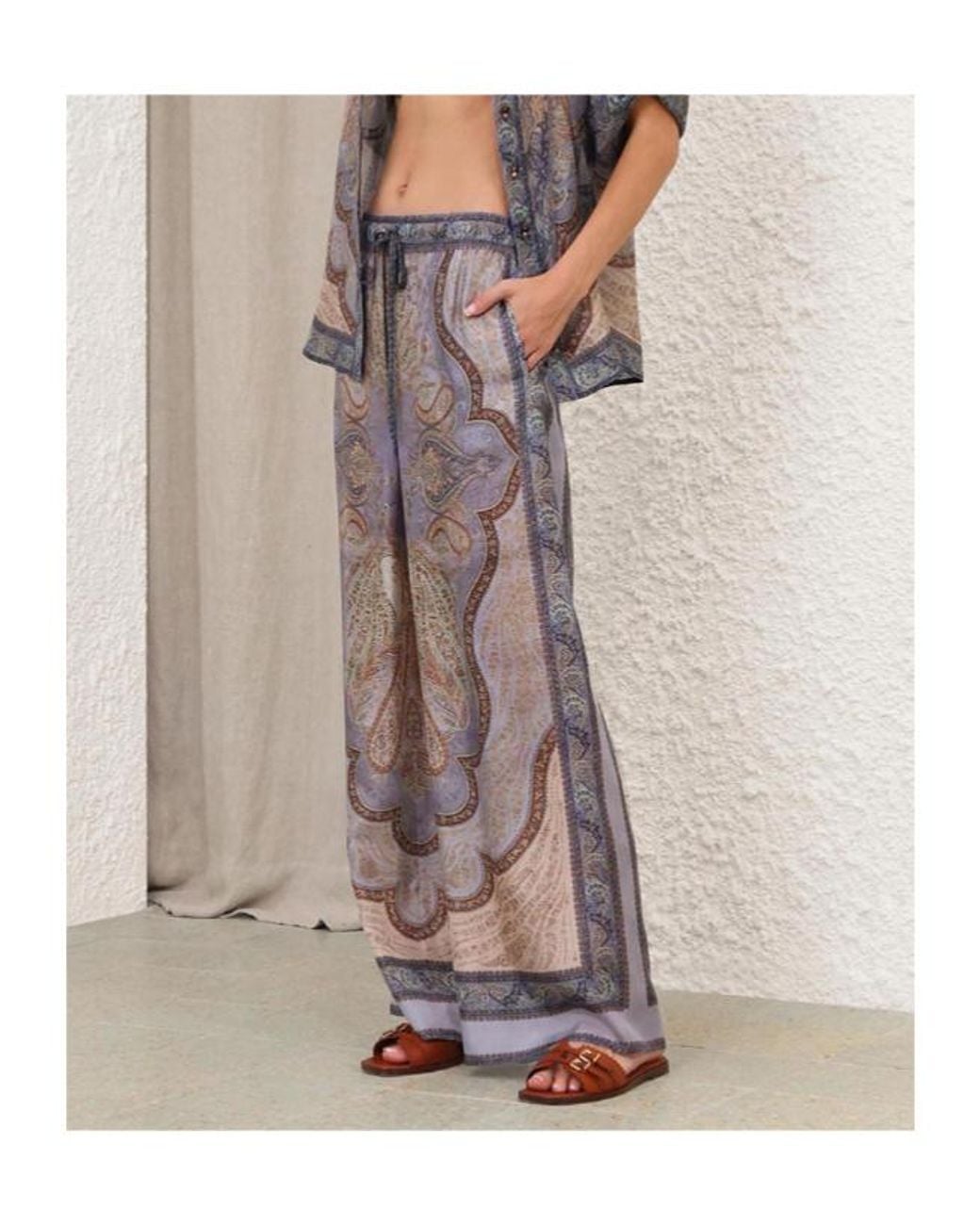 Zimmermann Purple Wide Trousers