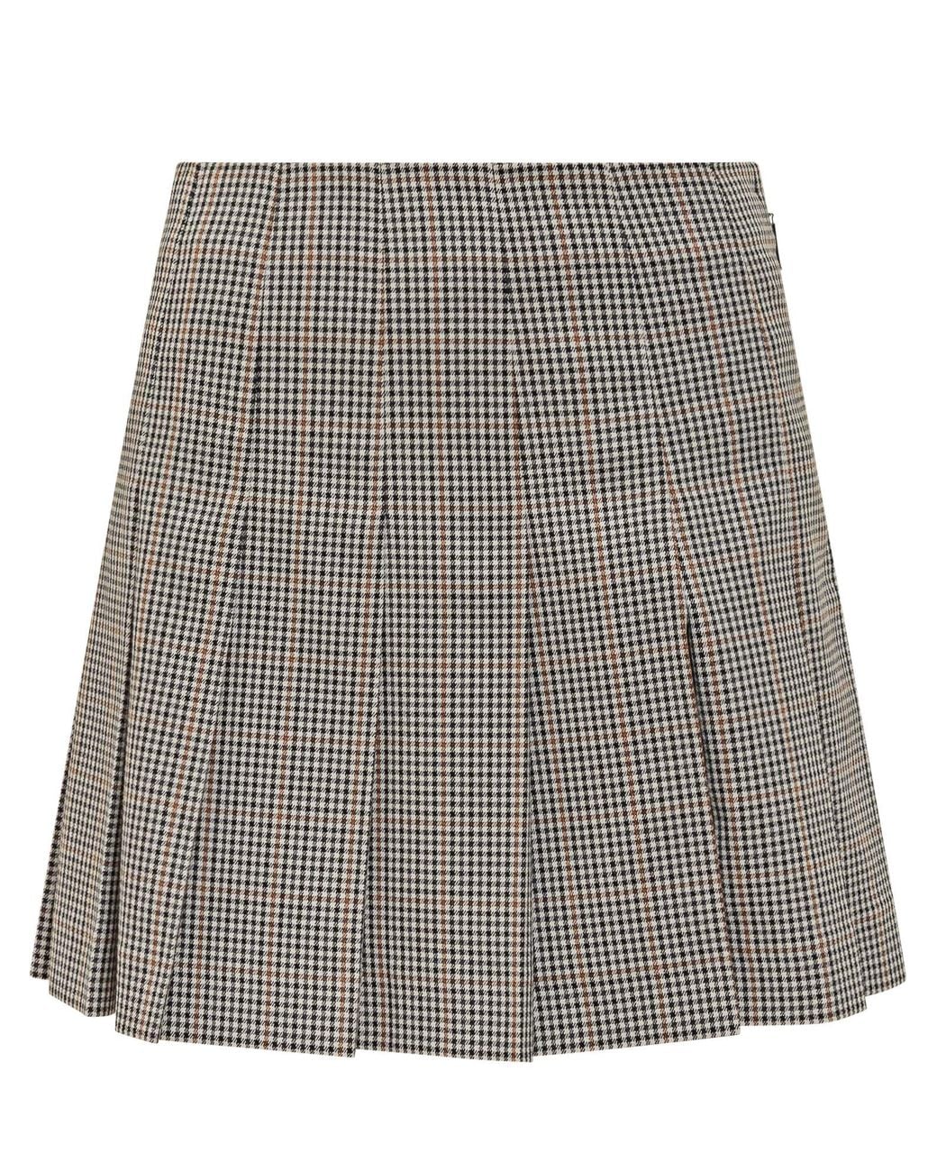 MSGM Gray Plissé Mini Skirt