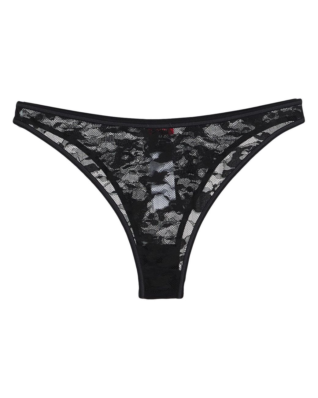 DIESEL Black Solid-Color Lace Panties
