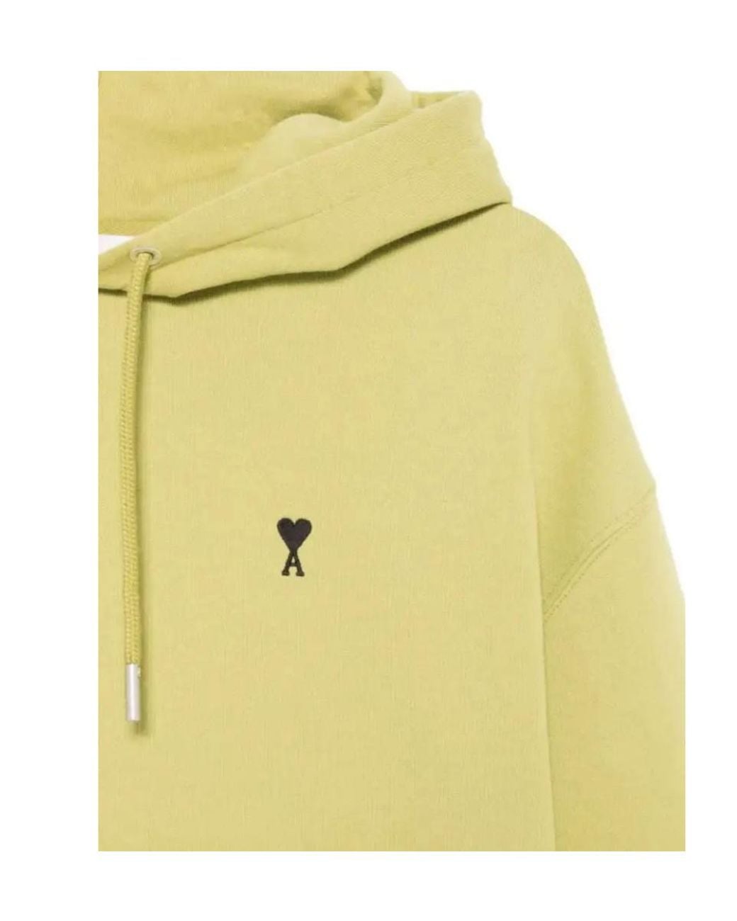 AMI Yellow Embroidered Hoodie