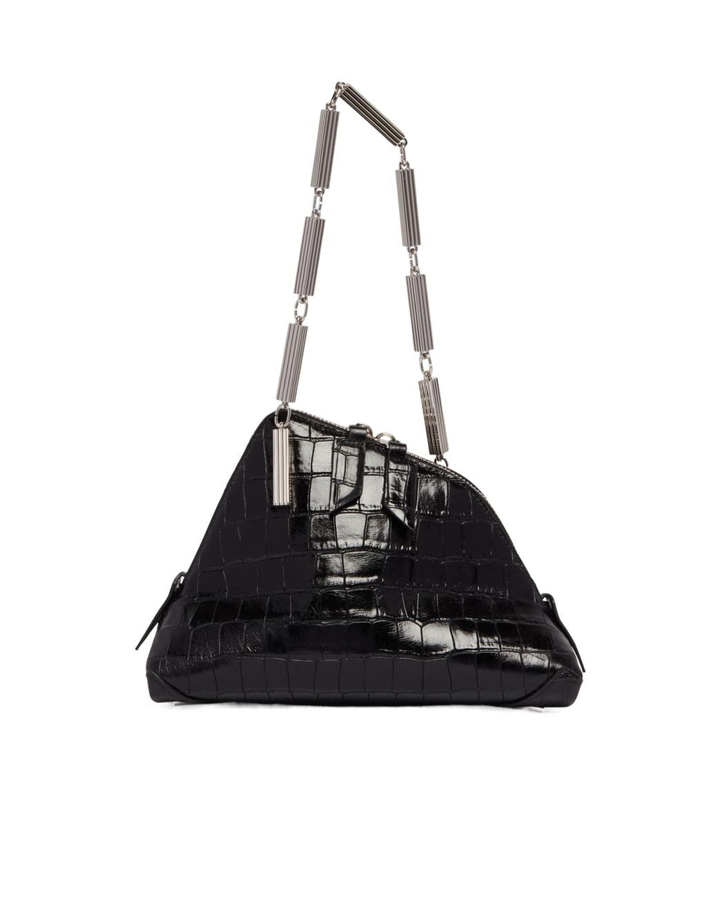 The Attico Black The La Scala Textured Clutch Bag